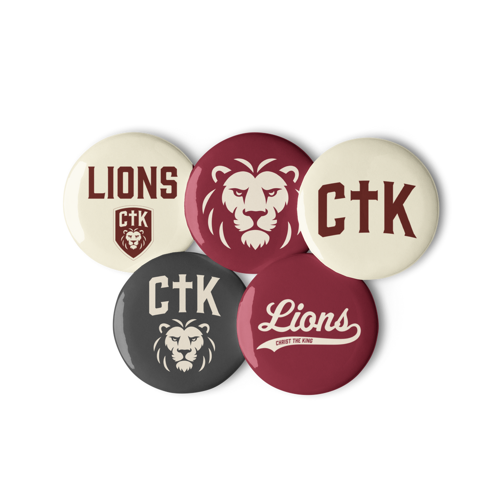 CTK Lions Pin Buttons (Set of 5)