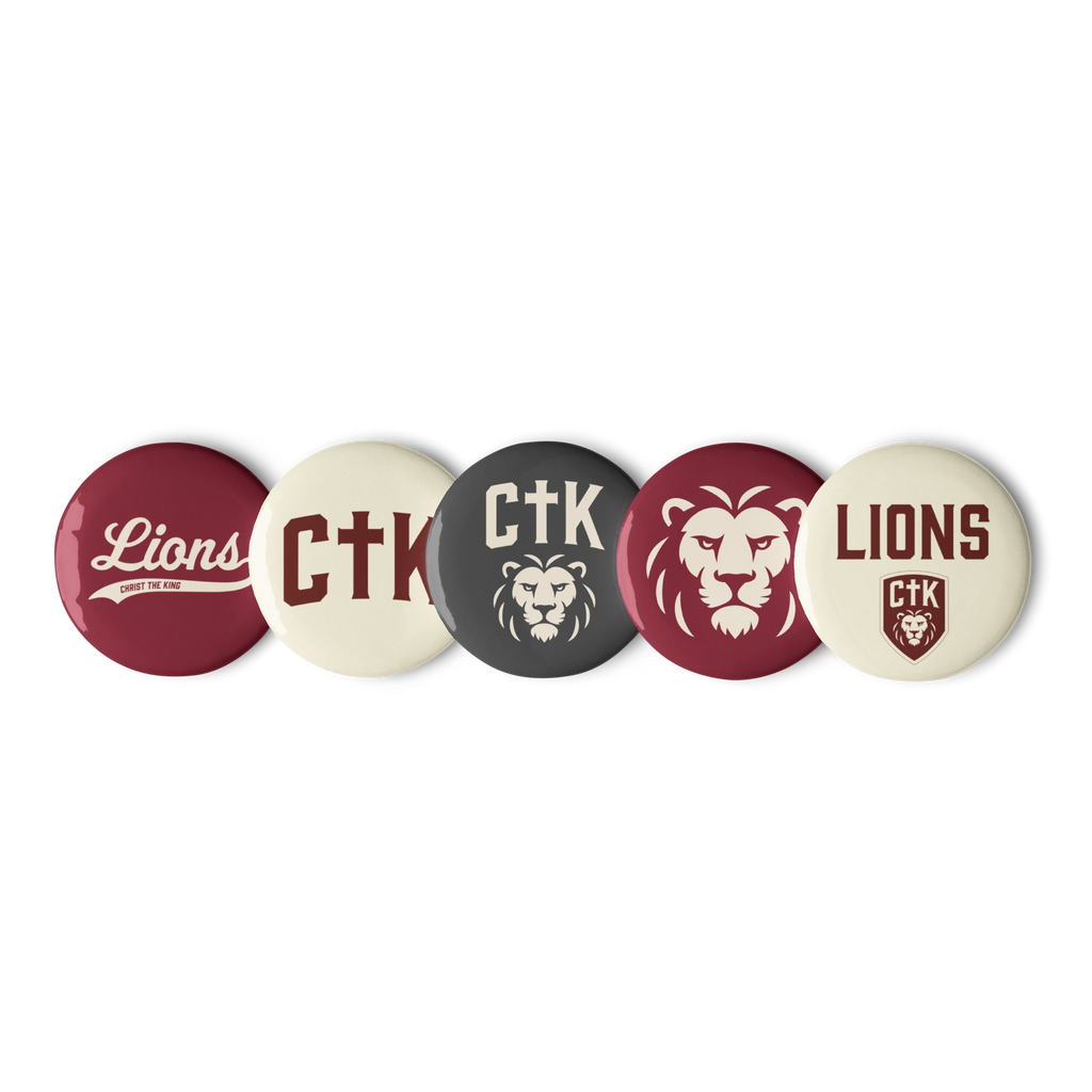 CTK Lions Pin Buttons (Set of 5)