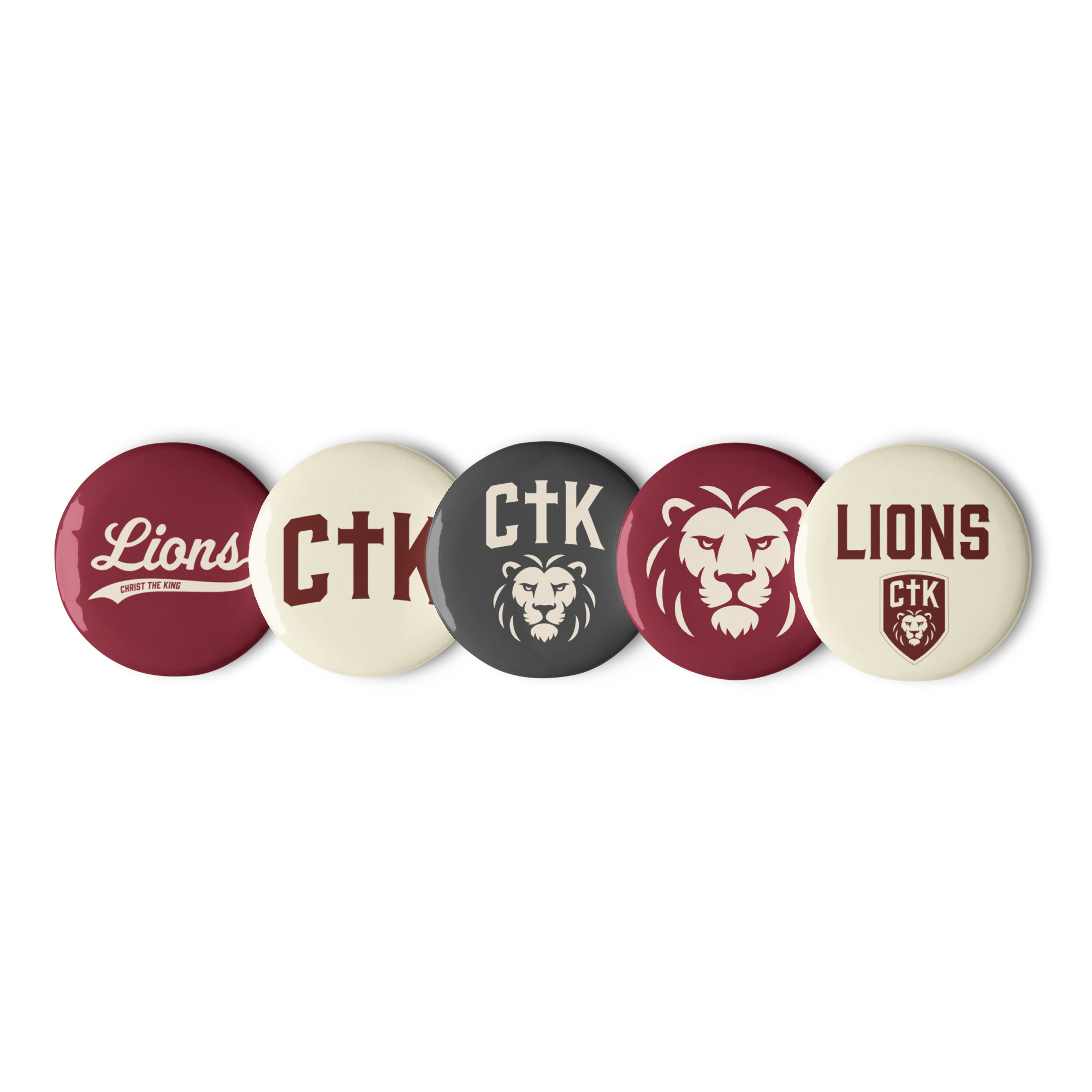 CTK Lions Pin Buttons (Set of 5)