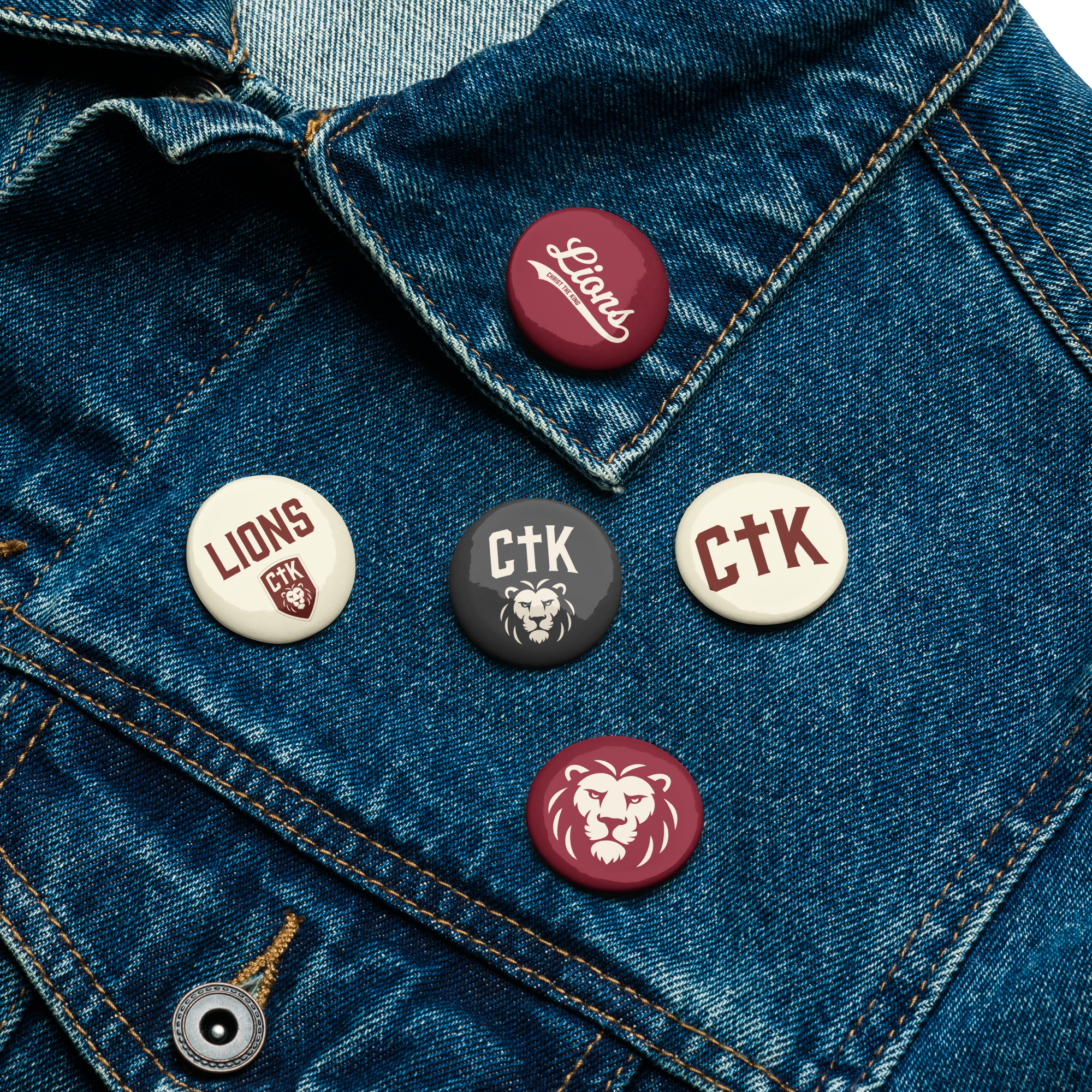 CTK Lions Pin Buttons (Set of 5)
