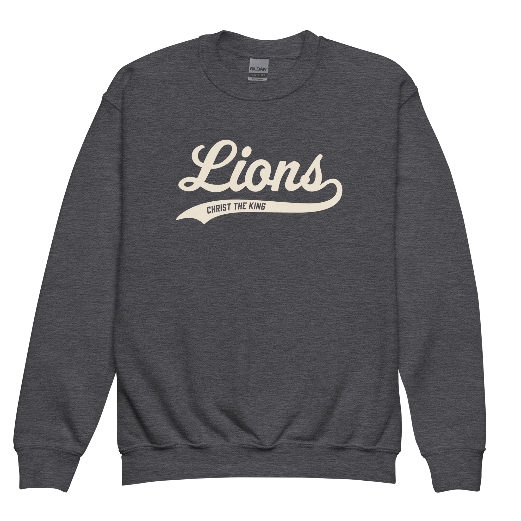Lions Script Youth Crew Neck